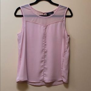 Pink sheer tank top